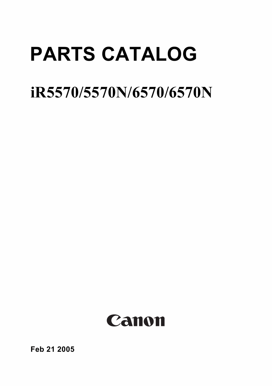 Canon imageRUNNER-iR 6570 5570 6570N 5570N Parts Catalog-1